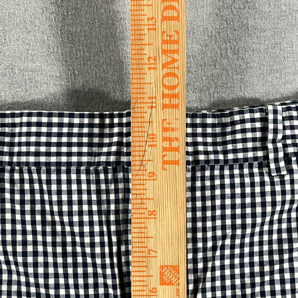 Lauren Active Ralph Lauren Gingham Shorts Navy Blue White Cuffed Size 10 Womens - Picture 3 of 7